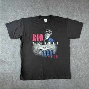 Vintage Rod Stewart 1996 In The Round Tour Shirt XL Winterland Made in USA Black